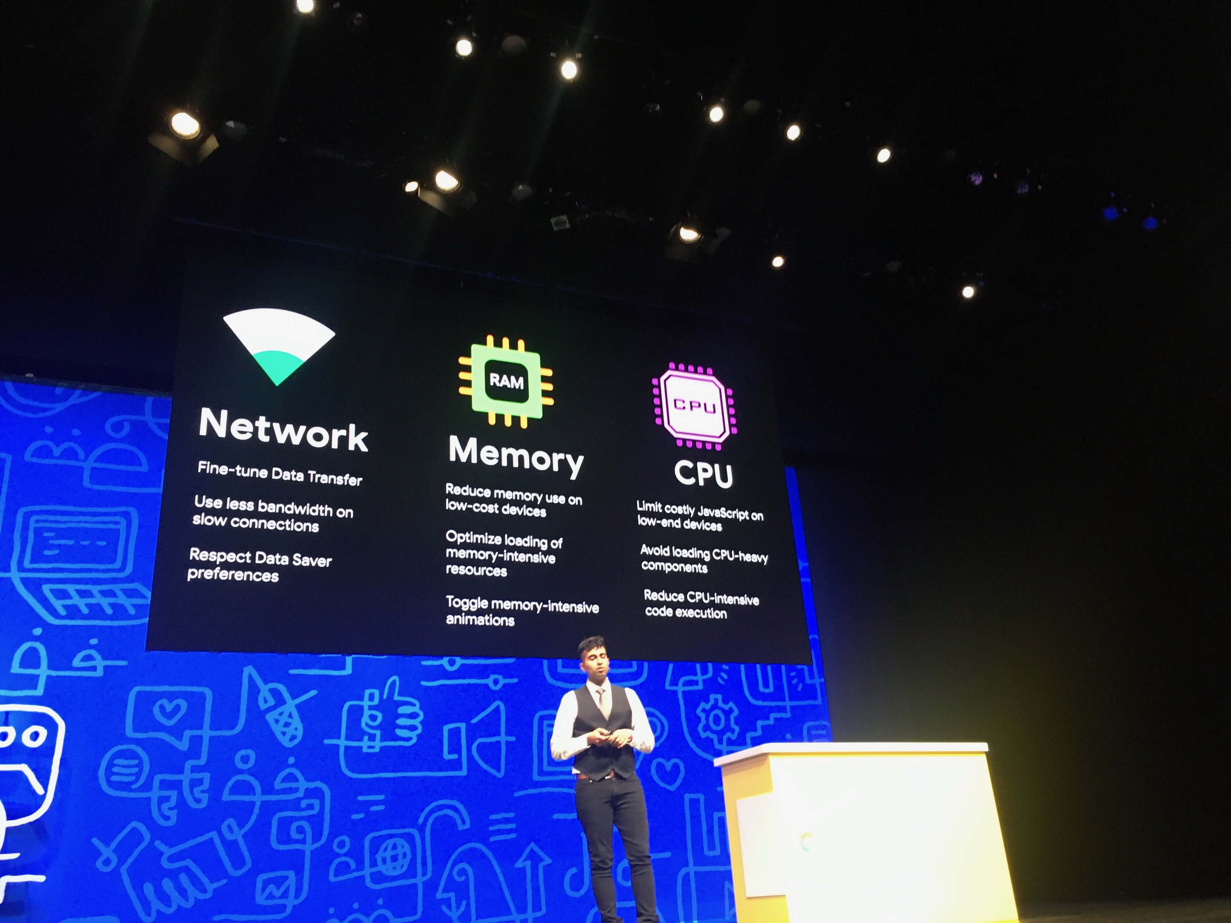 Addy Osmani: Network, memória e CPU são itens para se avaliar
